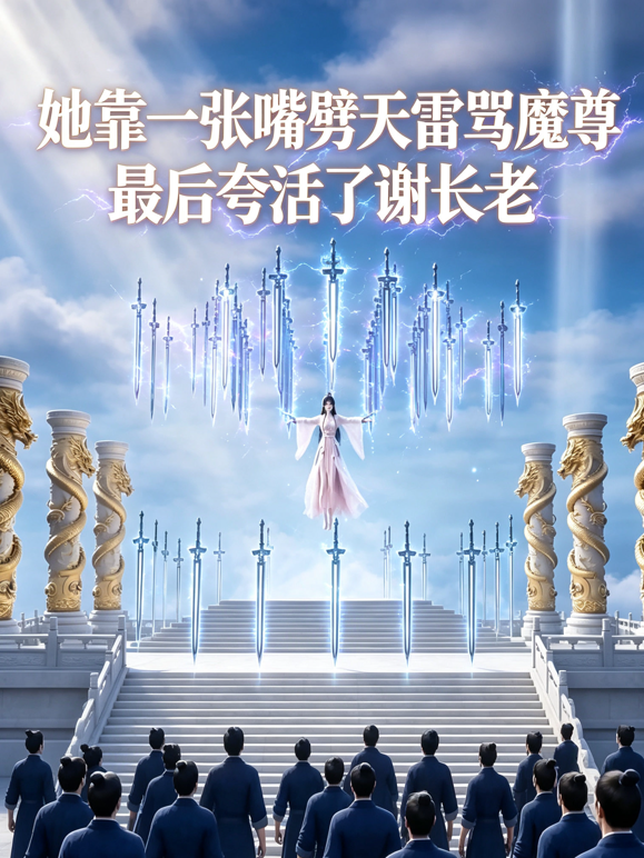 她靠一张嘴劈天雷骂魔尊，最后夸活了谢长老